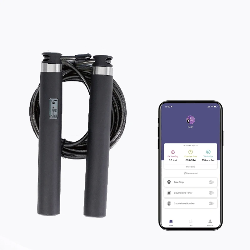 
Smart Electronic Adjustable BT Steel Wire Weighted Digital Skipping Ropes With Counter 