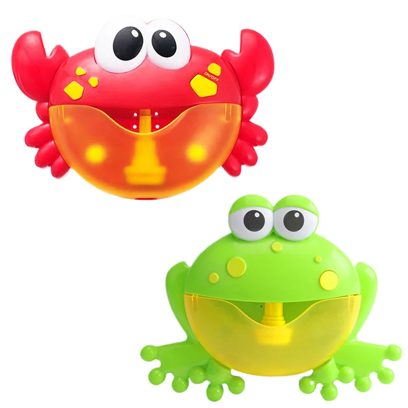 HY Toys Full box take stock Crab bubble machine automatic spit music Baby bathroom bath toys
