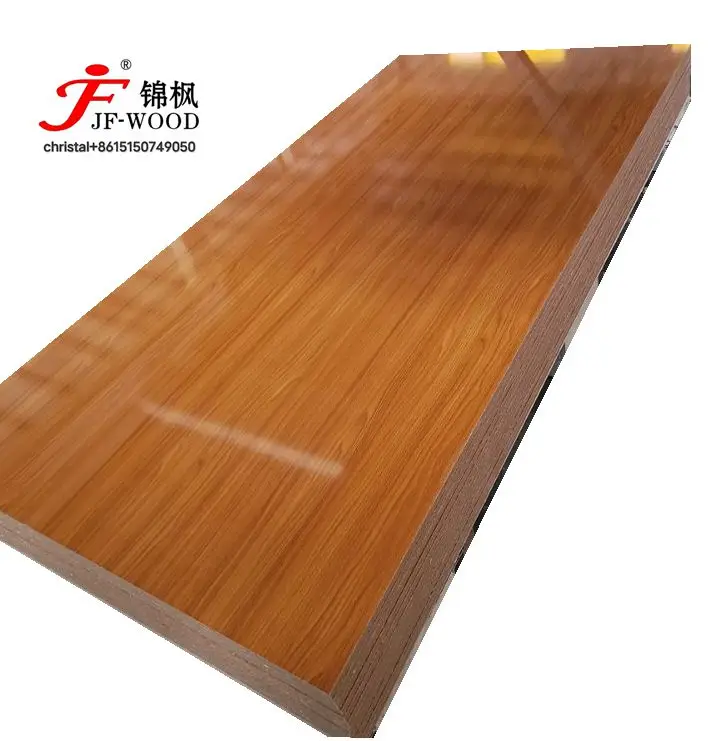 
2020 hot sale wood fiber 1220x2440mm high glossy melamine MDF 