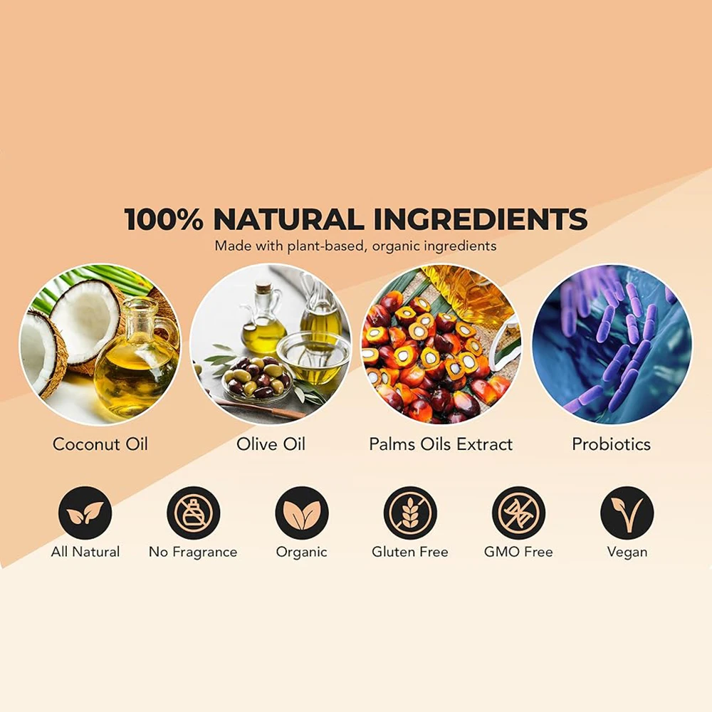 Wholesale Custom Peach Scent Vegan Ph Balance Probiotics Yoni Soap