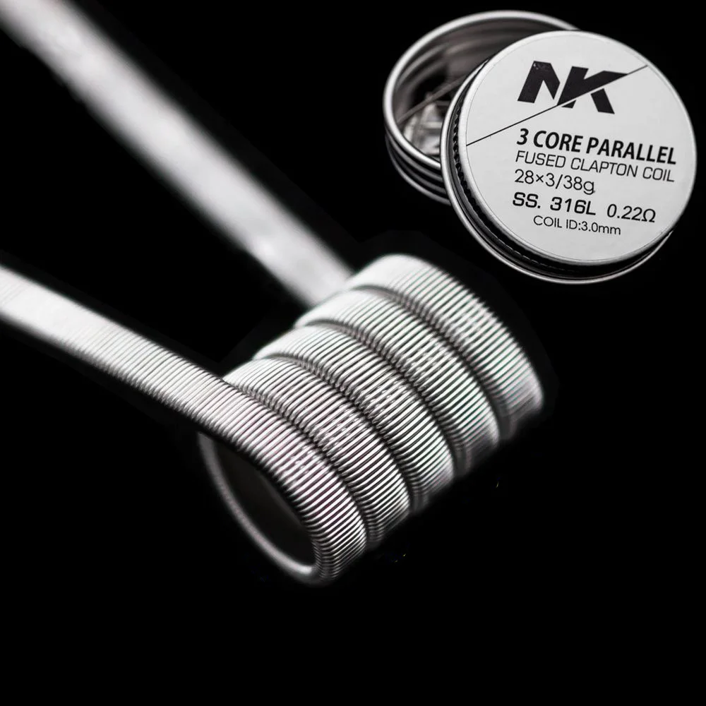 
NK hot sell OEM prebuilt coil SS316L fused clapton stainless steel wire clapton staggered alien machine made coil for RDA RTA 