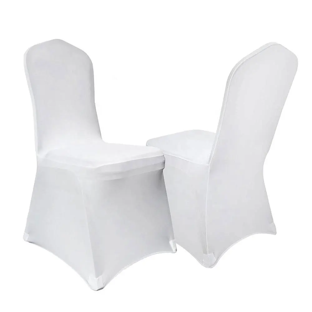 Polyester wholesale banquet seat cover cheap white spandex chair covers for weddings