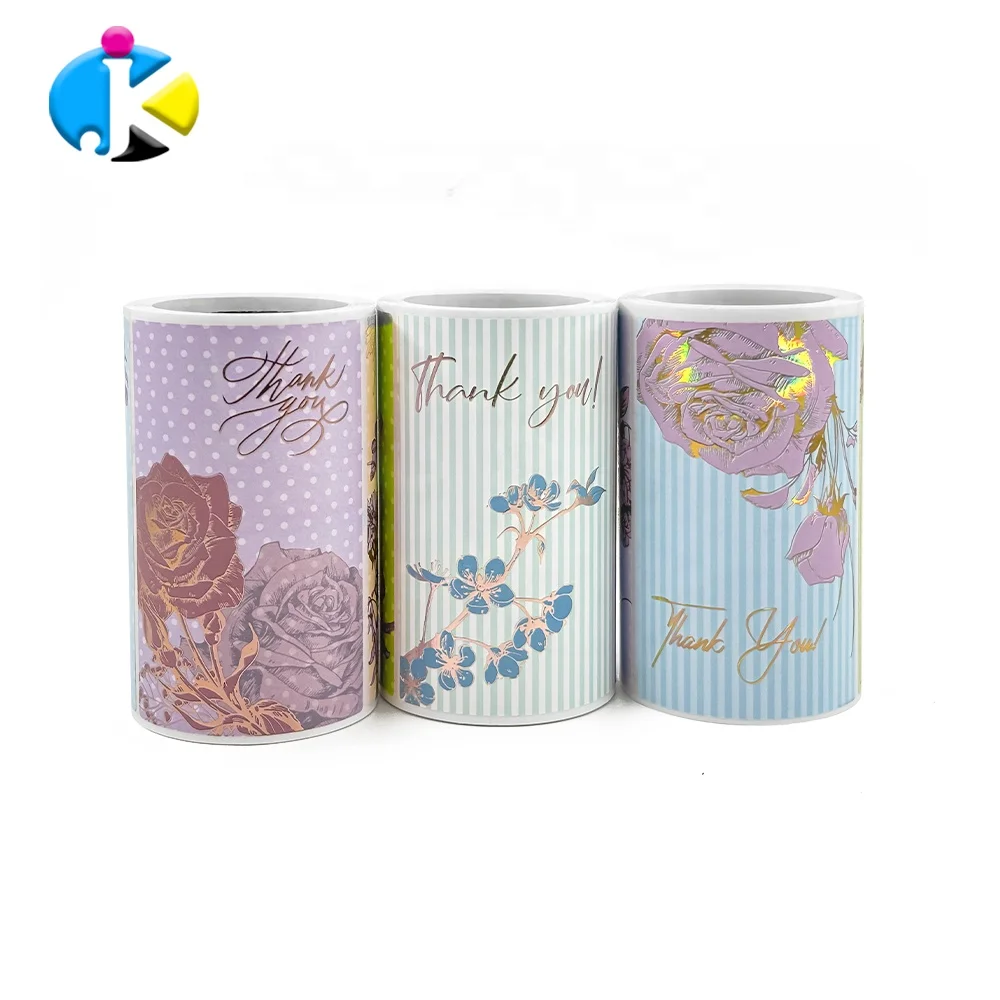 New Thank You Sticker Product Decorative Sticker Label Customization Screen Printing Hot Stamping thank you sticker tape