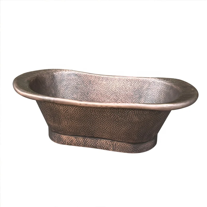 countertop Handcrafted Oval hand hammered Copper Bathroom  Countertop Wash Basin Sink bowl