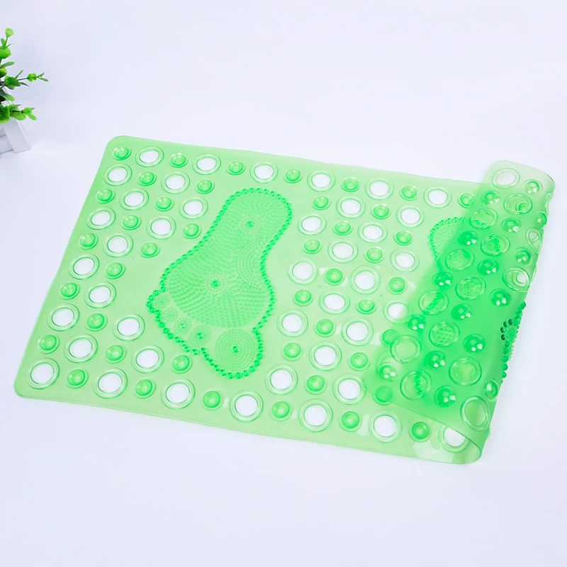 High Quality Bathroom Tub Shower Foot Massage Anti Slip Silicone Bath Mat with Strong Suction Cups