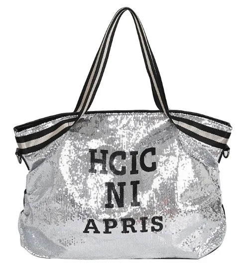 Wholesale Fashion Large Duffel Bag Fitness Outdoor Sports Gym Weekend Portable Beach Tote Bags Sequins Travel Yoga Bag