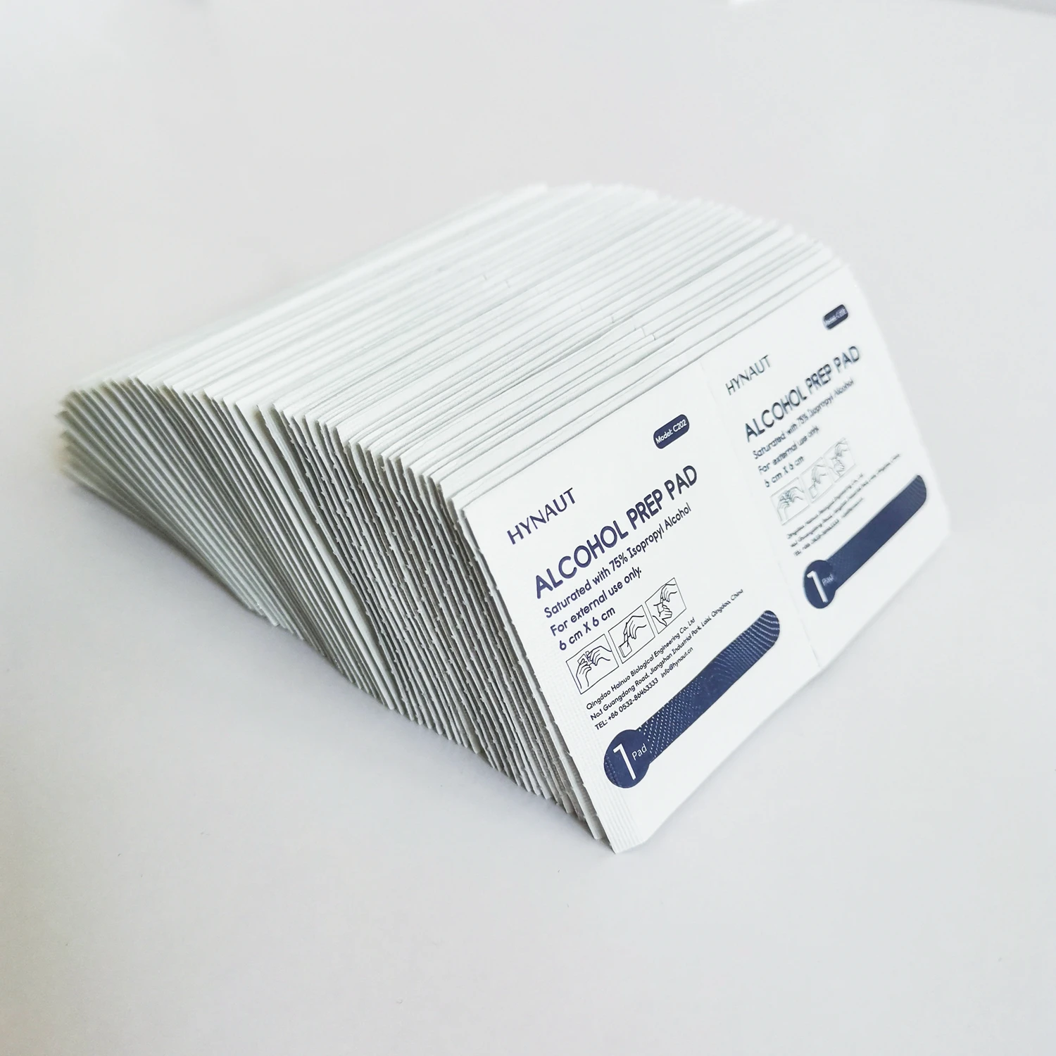 Portable Hynaut non-woven 75% isopropyl cleaning wipes Alcohol Prep Pads