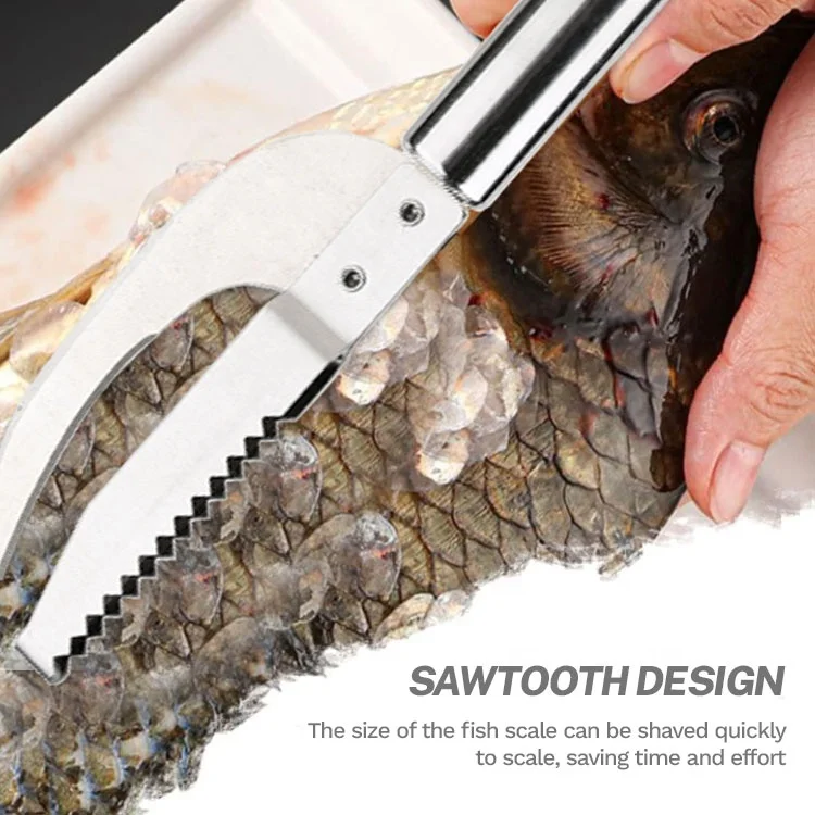 Gloway 3-In-1 Stainless Steel Manual Fish Peeler Scalp Scraper Multifunction Fish Scale Knife For Cut Scrape And Dig