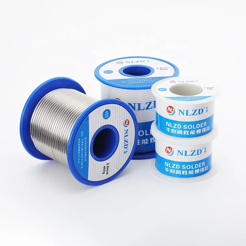 Manufacturer direct sales 40/60 high-grade solder wire 200g 1.2/1.0 /0.8/0.6 silver gray tin wire automatic rosin core tin wire