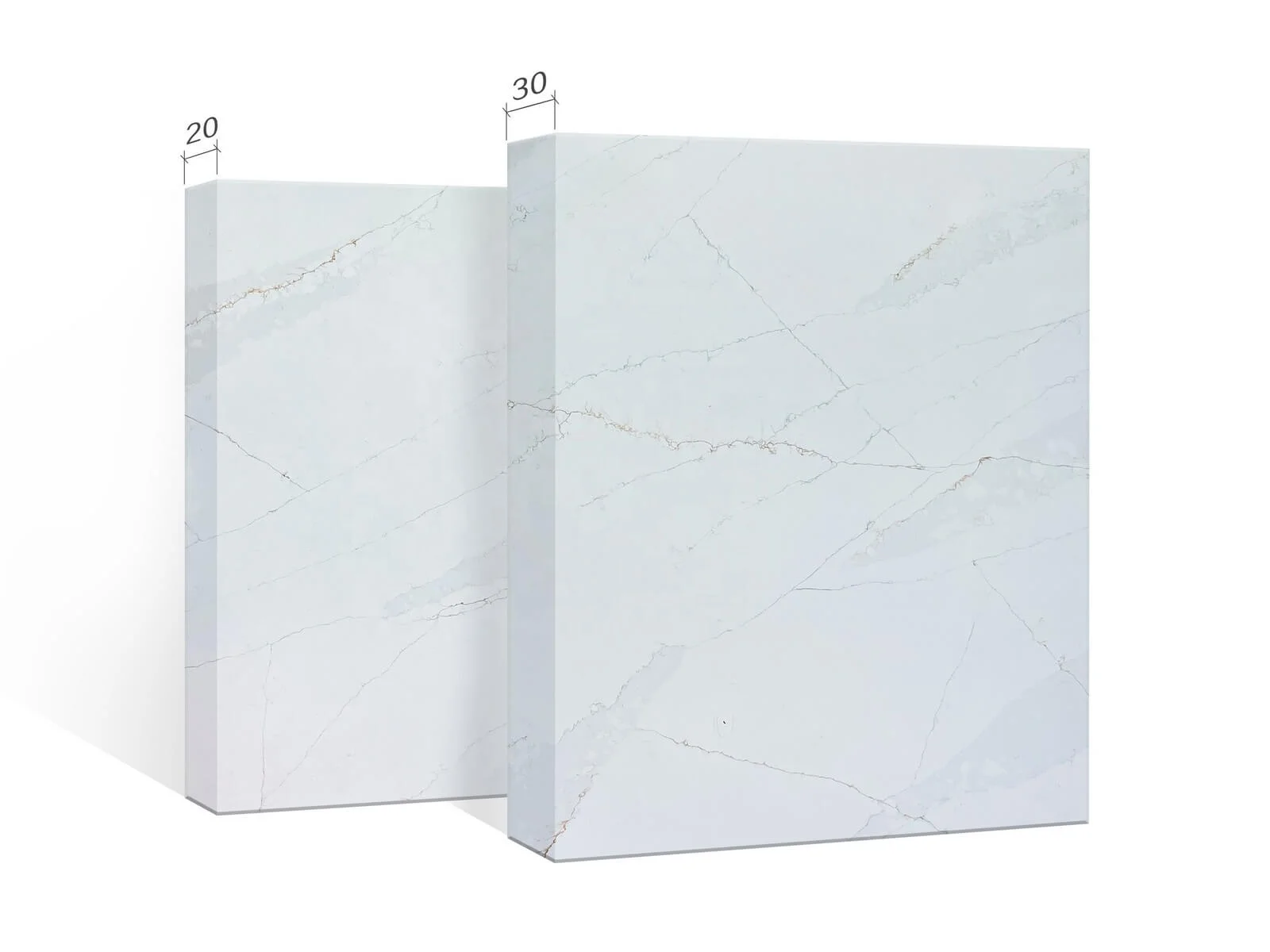 Artificial Stone Slabs Quartz Stone Slab Calacatta Marble With Grey Veins For Kitchen Countertops