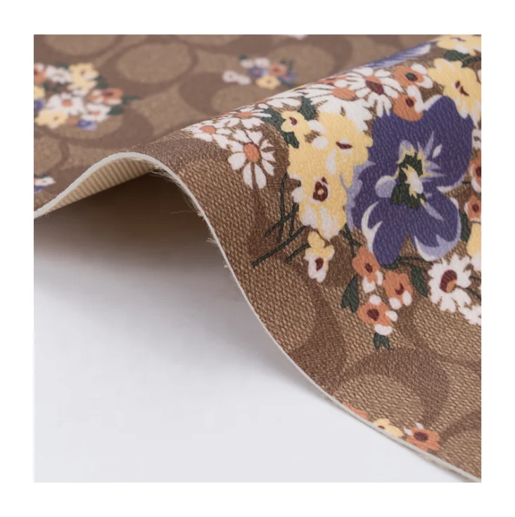 Pure pvc synthetic leather sheet goyard bags making fabric wholesale