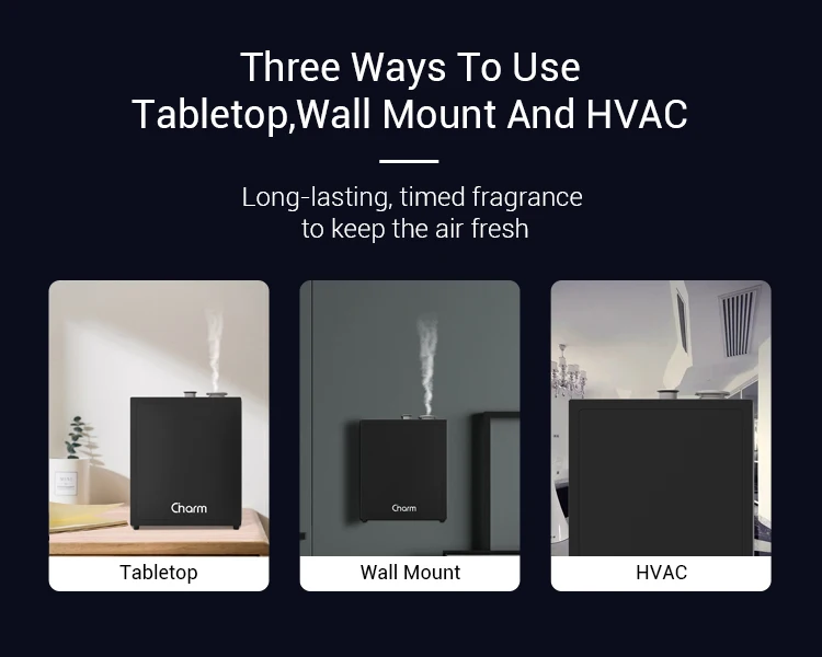 Charm Aroma CH128 commercial hvac smart wifi electric scent machine fan aroma diffuser