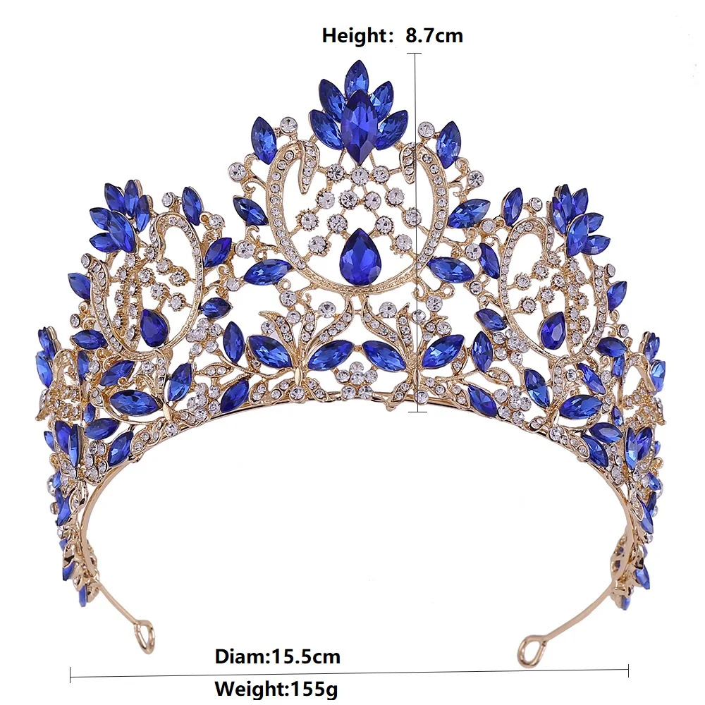 Diadem Tiaras Wedding Headband gold crown