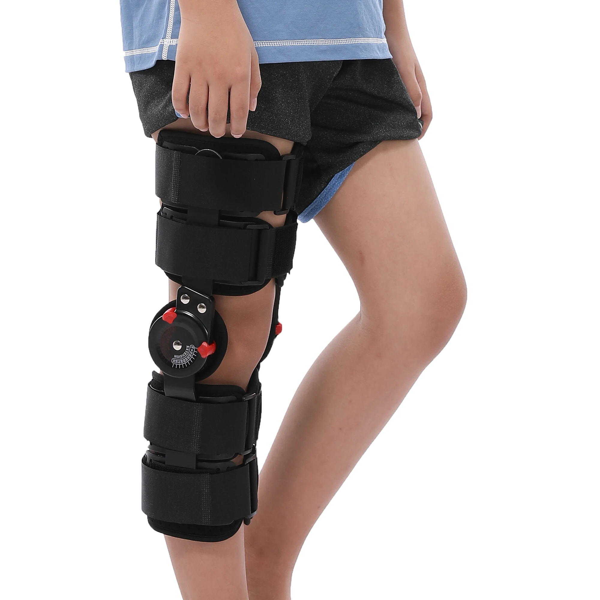 Factory Wholesale Post Op Knee Support Orthosis Immobilizer Protector Hinged ROM Adjustable Stabilizer Sponge Fitness Protective