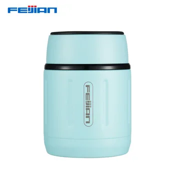 Feijian 500ml Luxurious life double wall 316  food jar Food Storage Container Thermo Metal Lunch Box with portable bag