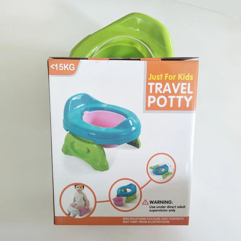 Multipurpose 2 in1 Travel Potty Baby Toilet Trainer Seat Reusable Foldable Portable  Toddler Toilet Trainer for Boys and Girls