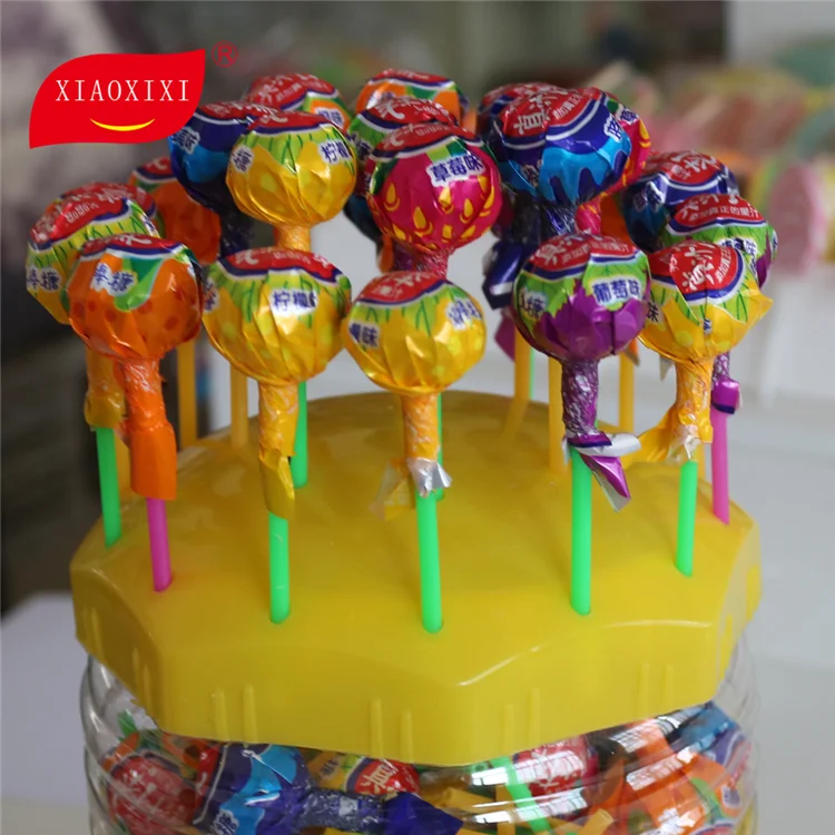 
Multi fruity flavoured Mini round lollipop poping sweet candies with halal certificate 
