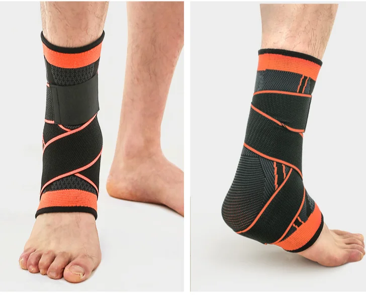 Double Pressure Straps Sports Support Elastic Bands Neoprene Orthopedic Ankle Brace Wraps