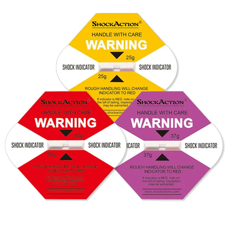 Shock Sensor Label Shockaction 25g-100g Impact Indicator Shipping Labels