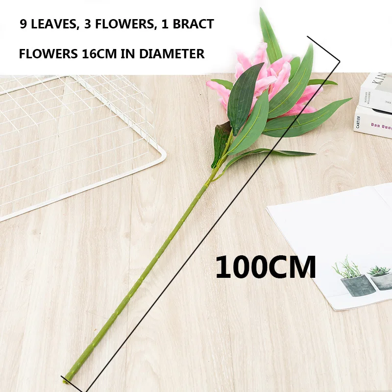 Artificial flower wild lily wholesale wedding bouquet decoration silk cloth lily flower beautiful bouquet