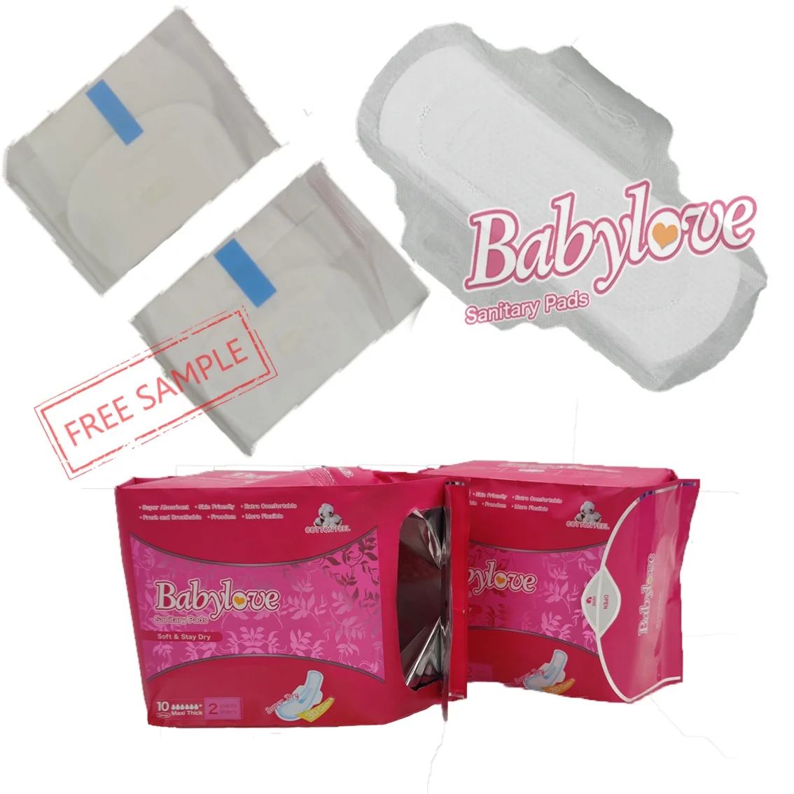 Manufacture Hot Selling Disposable OEM Sanitary Napkin, Customized Cheap Night Use Wholesale Sanitary Napkins Lady Menstrual Pad