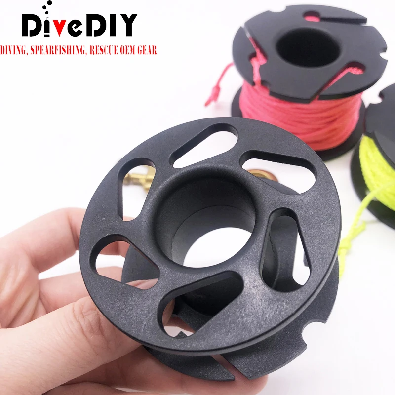 30M LIne Light Weight Plastic Finger Spool with Brass double ended bolt snap