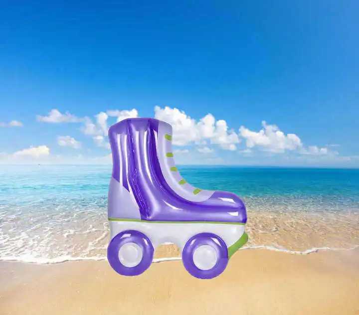 Inflatable Skating Shoes Floating Bed Inflatable Roller Skate Fun Pool Float Water Float Air Mattress Pool Chaise floating raft