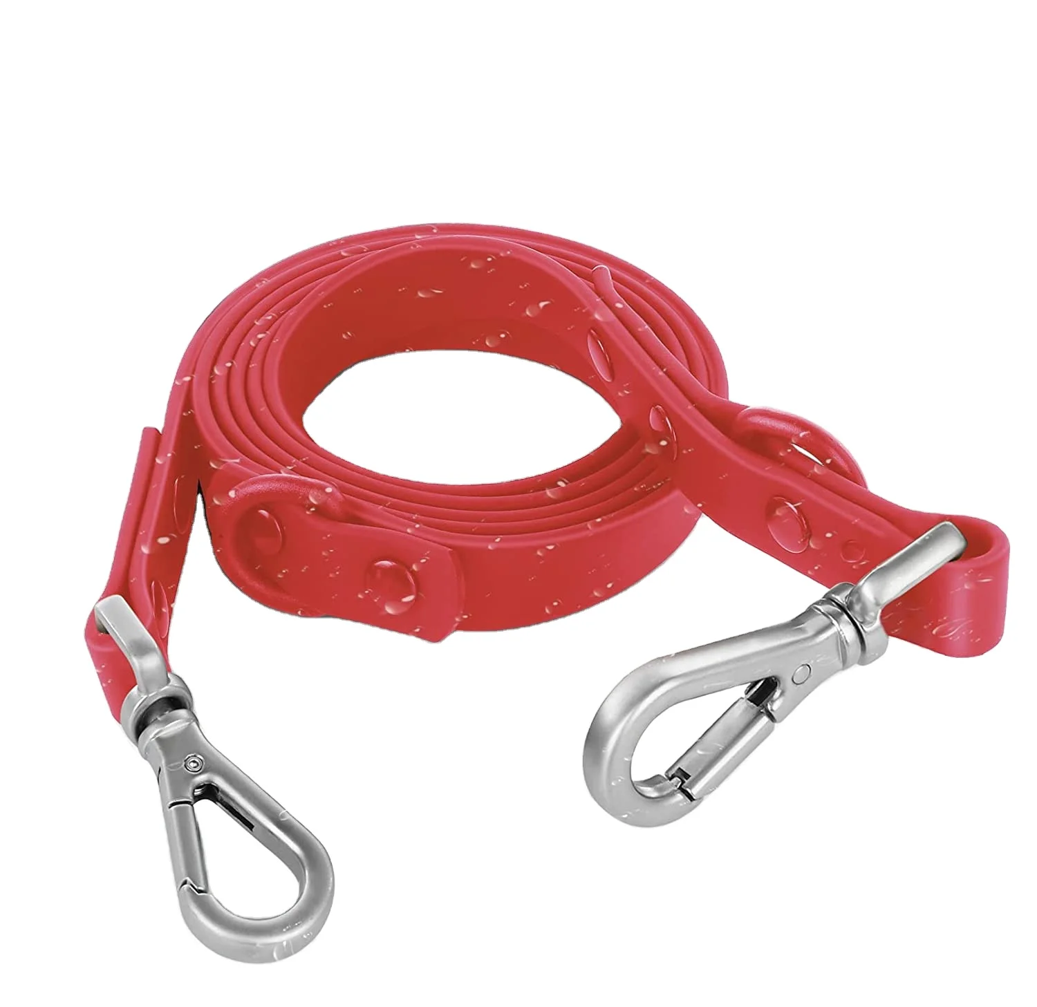 Waterproof Dog Leash with Dog Poop Bag Dispenser Safety Auto-Lock Carabiner Leash for Dogs Soft Handle Easy Care