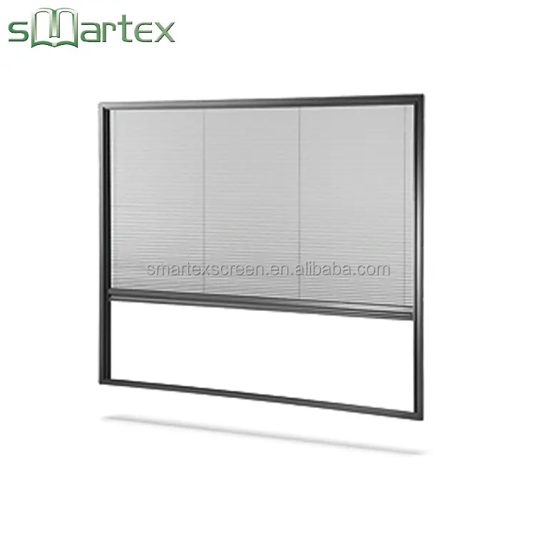 Mosquito net pleated wire mesh window aluminium profile roof skylight folding polyester screen window