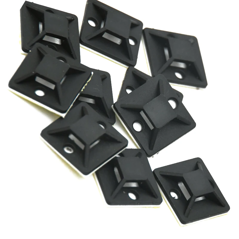 2023 New Product 20*20 mm Self Adhesive Cable Tie Mounts Wire Tie Base Holders