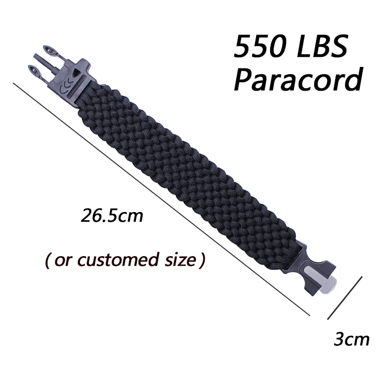 
Military Extra Wide Rope Braided Paracord Bracelet for Climbing Hiking 