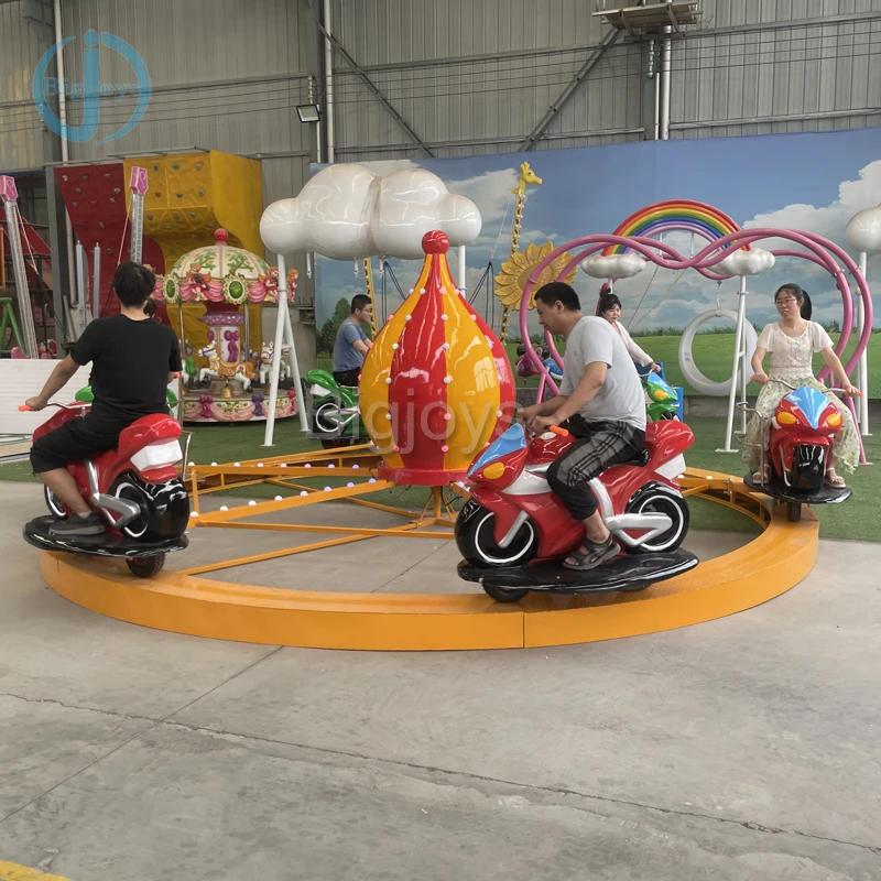 Children amusement park ride track electric motor race rides motorcycle for sale
