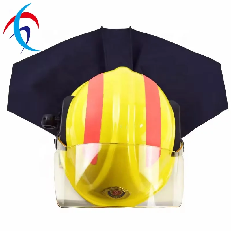 OEM Fireman Safety Firefighting Reflective Helmets Red Yellow Hard Hat for Fire Fighting