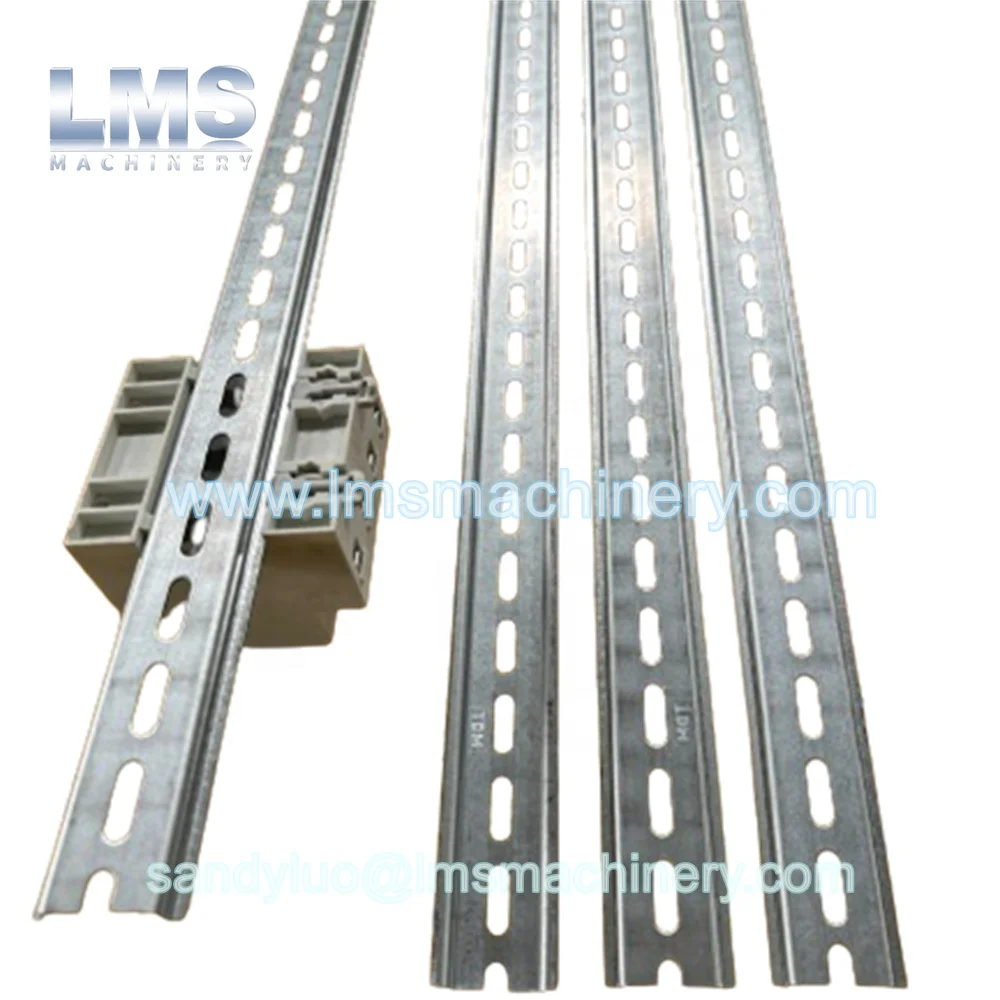 Electric Cabinet MCB DIN Mounted Rail Roll Forming Machine Full Auto Production Line