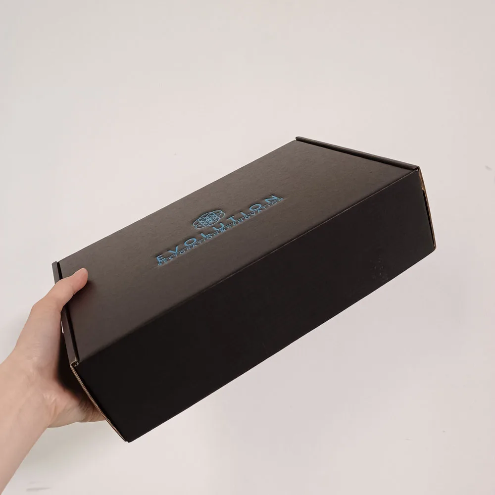 Custom Recyclable Black Cardboard Shipping Paper Boxes Custom Logo Box Airplane Corrugated Box