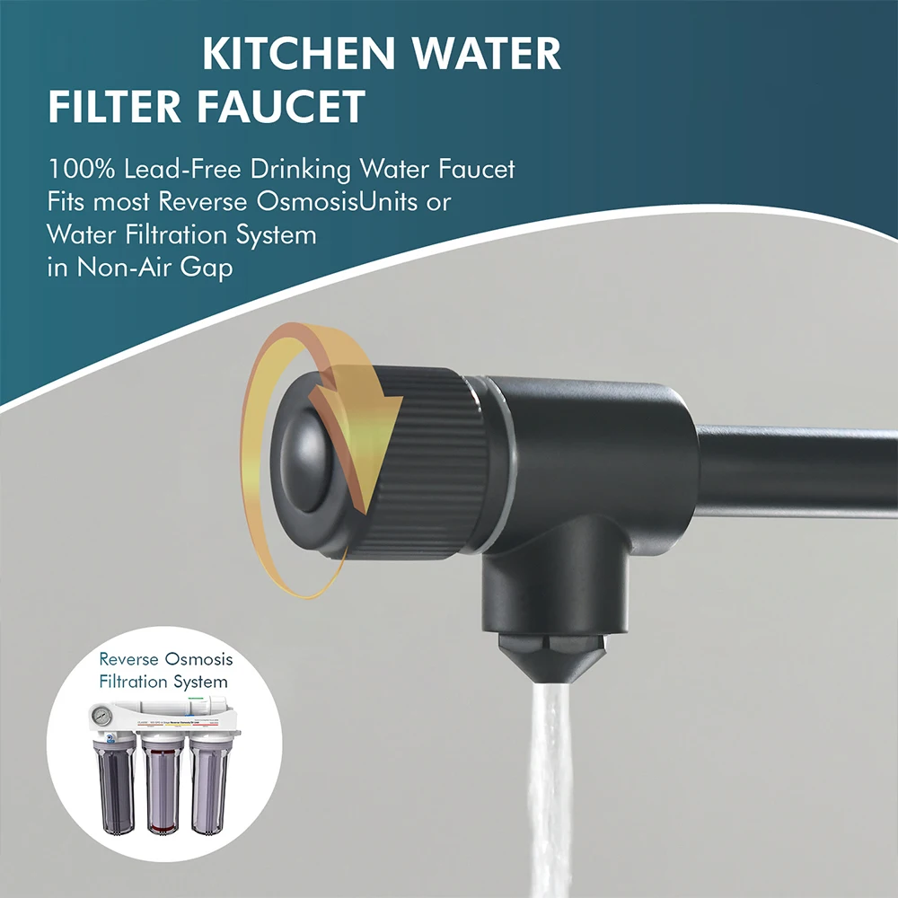 FAPULLY 360 Rotatable 3 Water Outlet Modes Multifunction Taps Pure Drinking Water Kitchen Faucets Brass CLASSIC OEM Modern