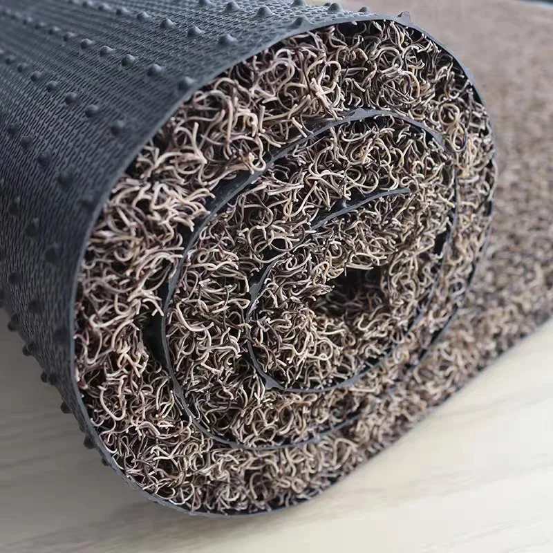 Wear Resistant PVC Coil Mat Floor Carpet/PVC Car Carpet/Plastic Gold Mining Moss Carpet with Spaghetti