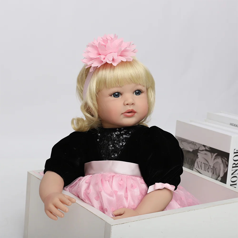 URCHOICE Open Eyes Adorable Baby Realistic Solid Silicone Reborn Baby Dolls Kids Toys Toddler Silicone Baby Molds Customize