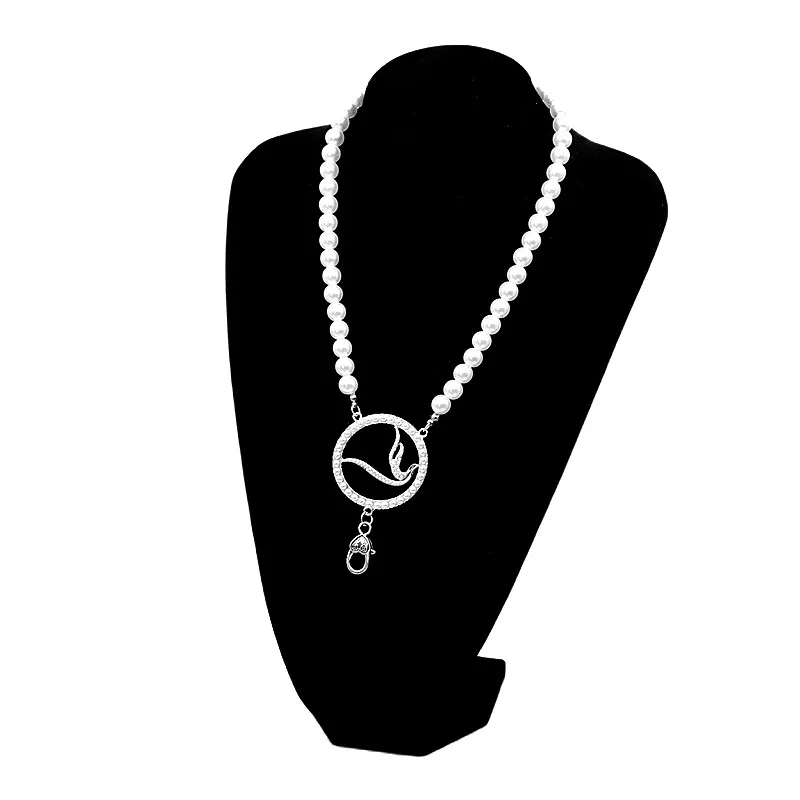 Group Federation Sisterhood Club Greek Zeta Phi Beta Choker Pearl Chain Sorority ZPB Dove Anniversary Necklace
