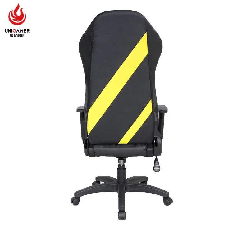 New design comfortable PVC leather computer racing gaming chair gamer 160 degree adjustable with fixed armrest