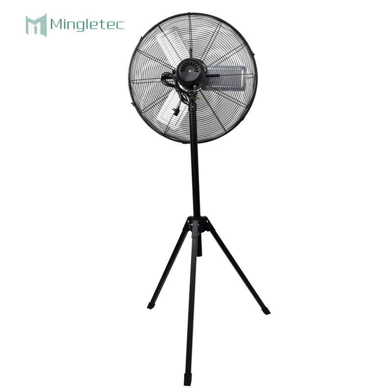 Manufacturer 26 inch 3 speeds control powerful wind oscillating metal tripod stand fan