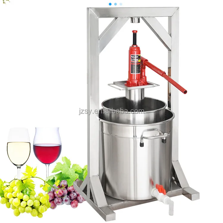 Commercial 22l Capacity Manual Hydraulic Fruit Juicer/Hand Stainless Steel Grape Press Machine/Small Grape Wine Pressing Machine