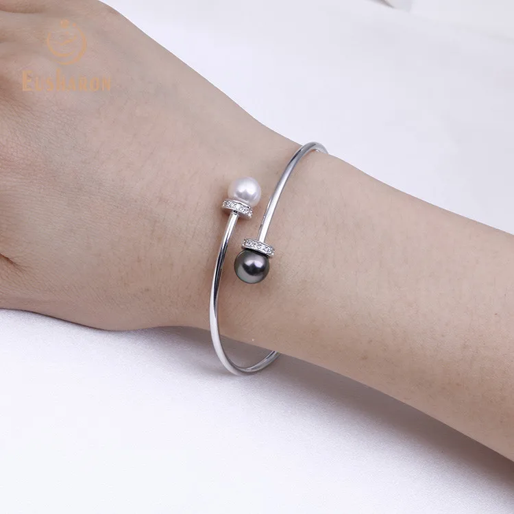 Charm Fashion Jewelry 925 Sterling Silver Bracelet Heart Pearl Bracelet For Women and Girls