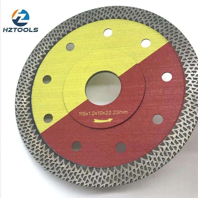 Quality 1.2mm thickness porcelain ceramic tile 4-1/2inch 115mm super thin K turbo diamond saw blade diamond cutting disc