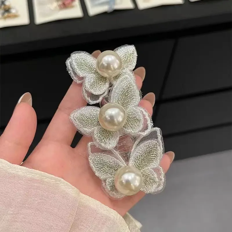 2024 Fashion Braided Telephone Line Elastic Rope Hair Band Scrunchies Accessories Butterfly Telephone Wire Hair Ties for Women