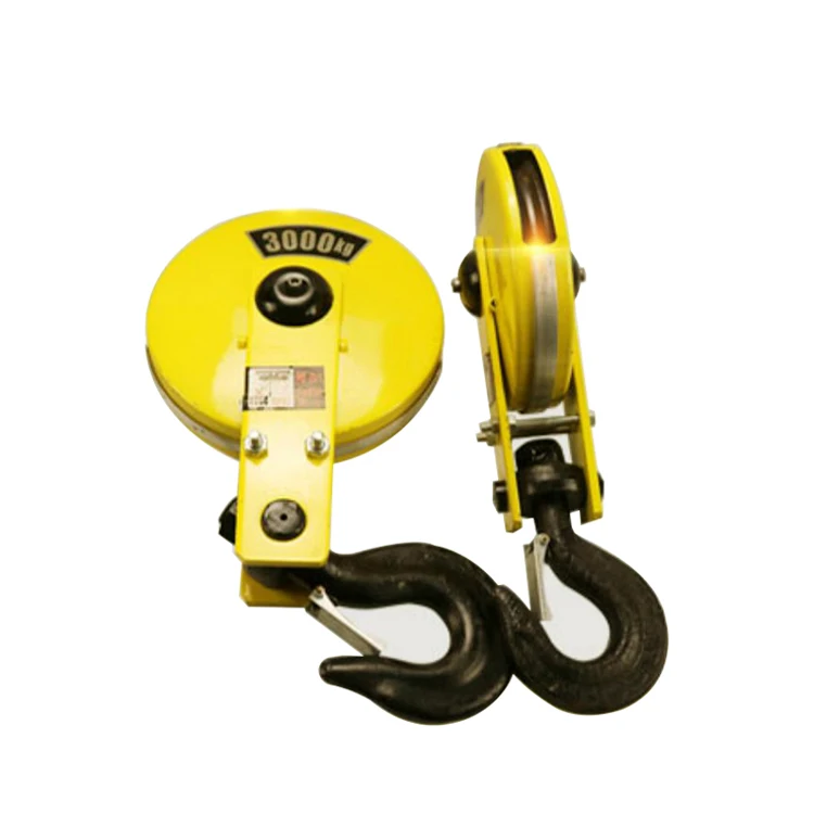 crane electric chain hoist pulley hook group 1 ton for wire rope electric hoist