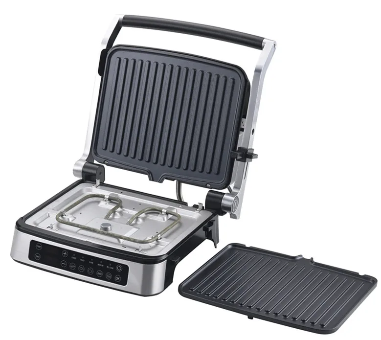 Maibo 2022 новый Крытый профессии 2000W 4-срез Электрический уголь барбекю гриль контактный гриль с цифровым умеренной управления