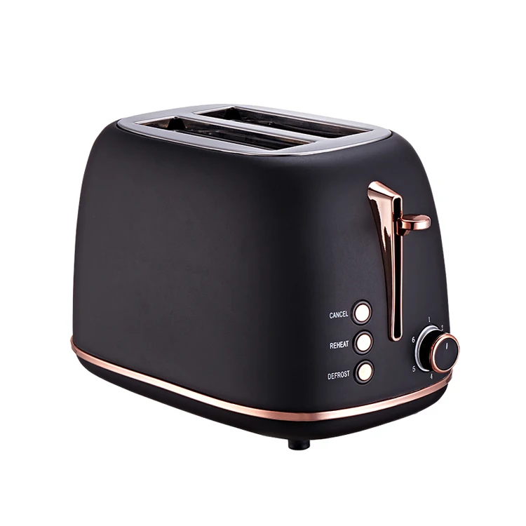 Retro Toaster stainless steel Classic housing 2 slice electric bread mini toaster with Defrost Function