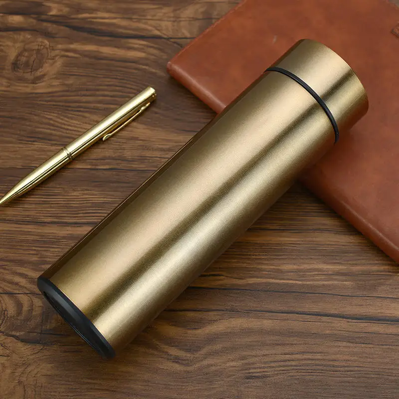 Smart water bottle stainless steel thermo bottle portable sealed led digital display water bottle