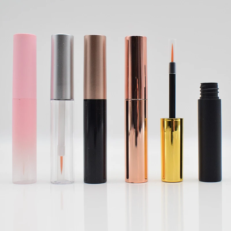 Frosted Pink Lip Shape Liquid Eyelash Masque Cosmetics Tube Containers Soft Synthetic Brush Head 3ml